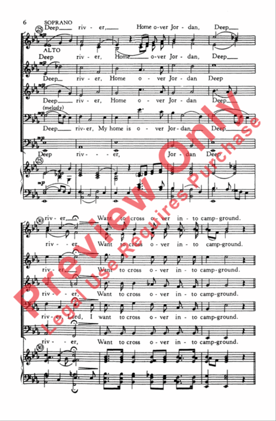 Deep River 4-Part scores gallery preview page 5