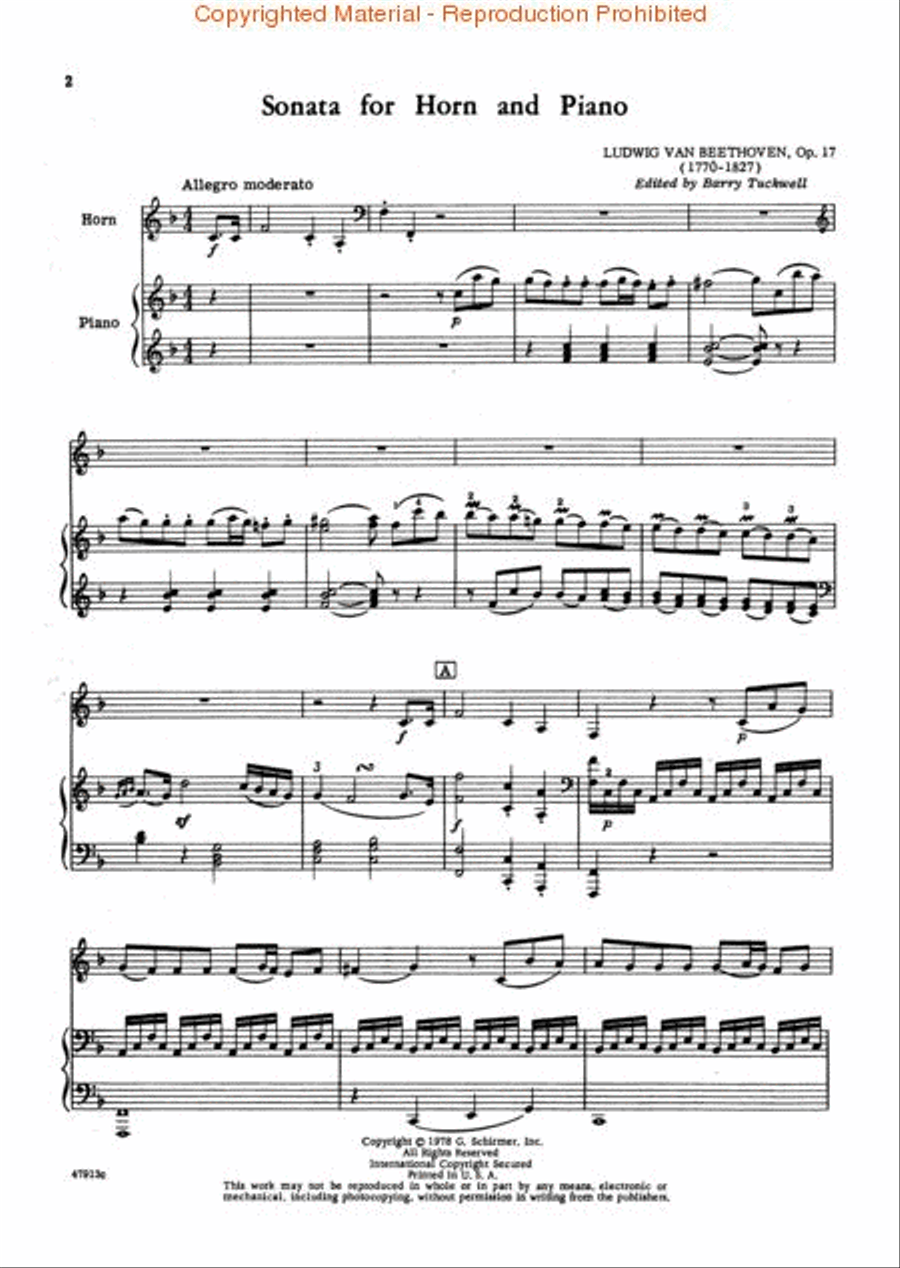 Sonata, Op. 17 (Horn / Piano)