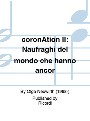 Book cover for coronAtion II: Naufraghi del mondo che hanno ancor