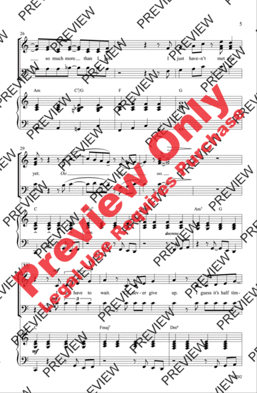 Haven't Met You Yet 3-Part scores gallery preview page 5