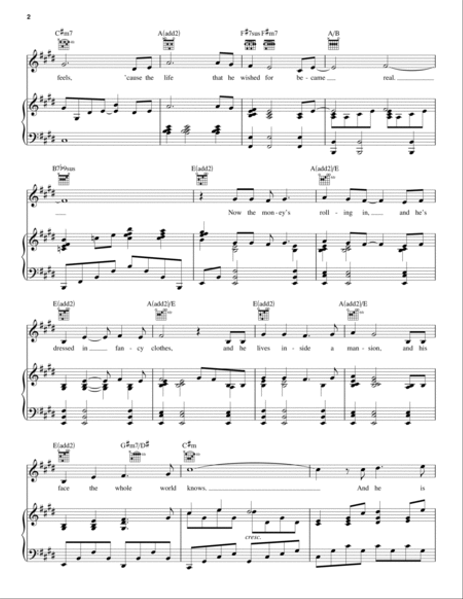 The Life That You Wished For Piano, Vocal, Guitar scores gallery preview page 2