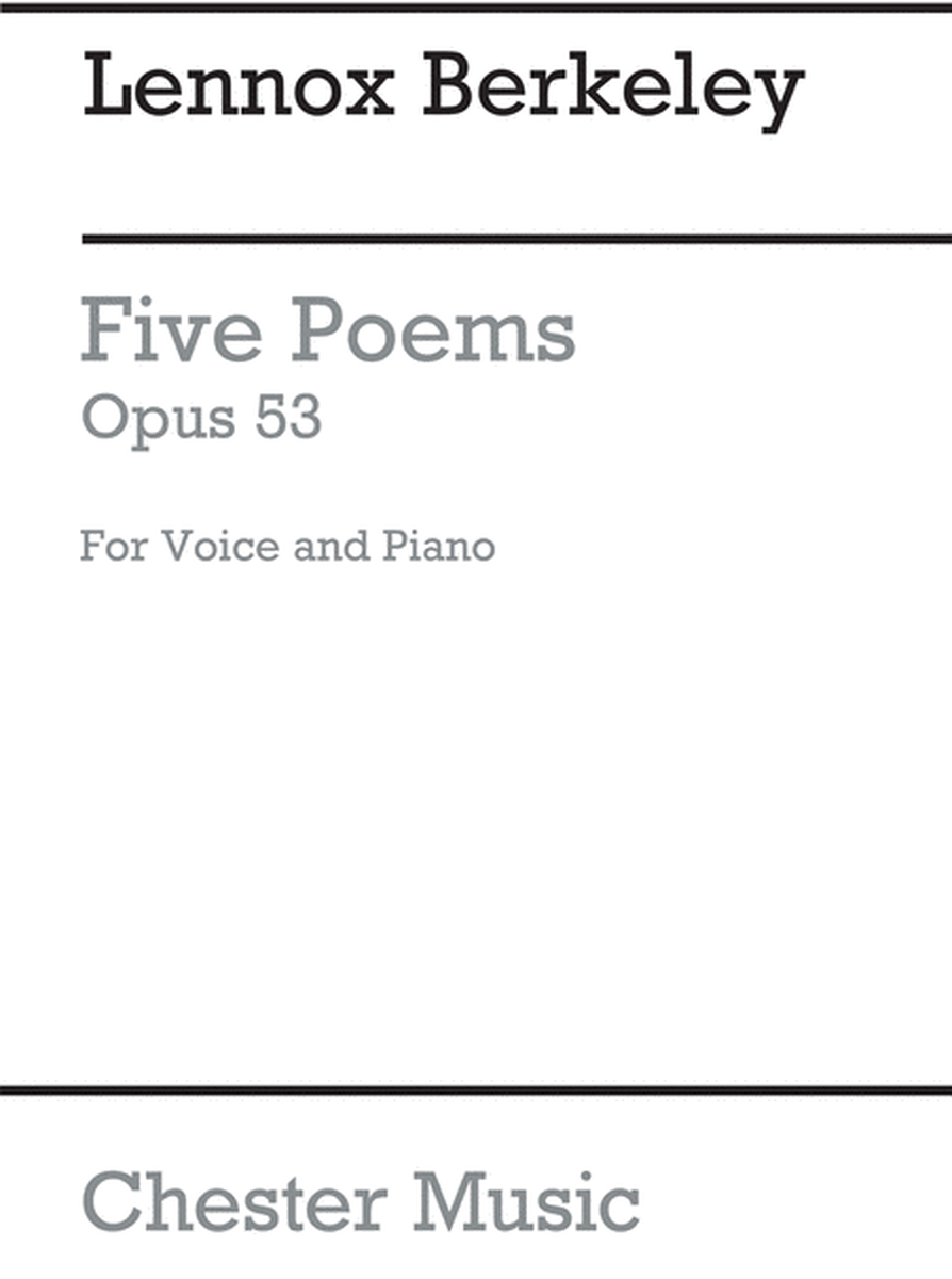 Five Poems Op.53