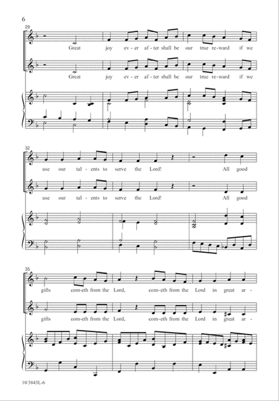 Good and Simple Gifts Unison Choir scores gallery preview page 7