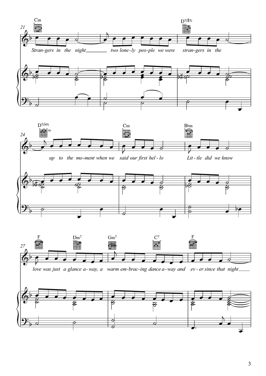 Strangers In The Night Small Ensemble scores gallery preview page 3