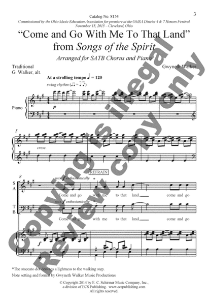 Gospel Songs: Come and Go with Me to That Land (Piano/Choral Score) image number null