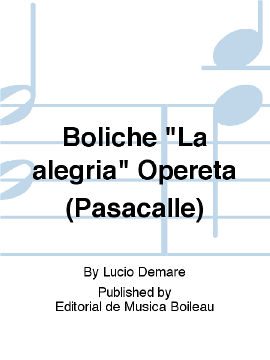 Boliche "La alegria" Opereta (Pasacalle)