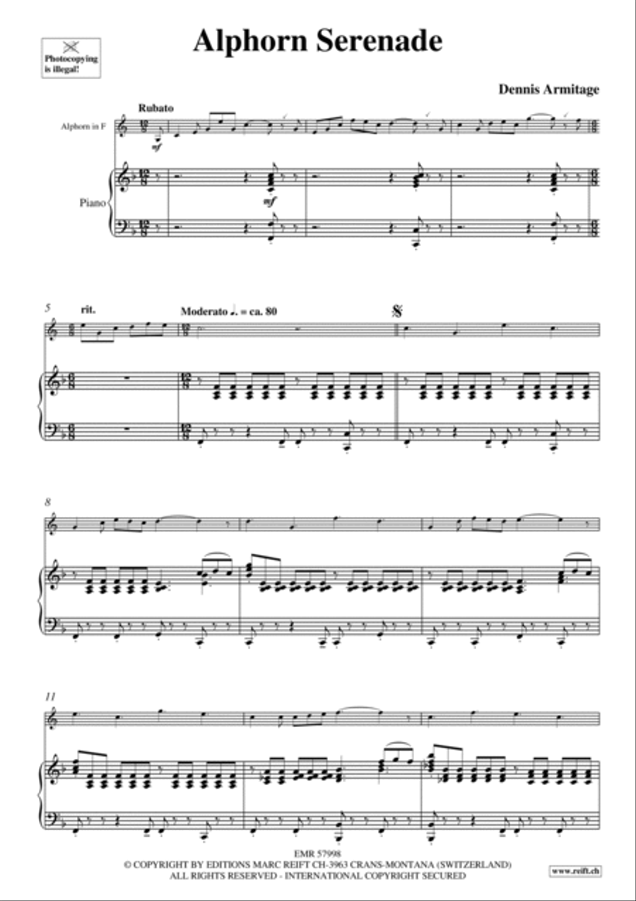Alphorn Serenade Alphorn Serenade Piano Accompaniment scores gallery preview page 4