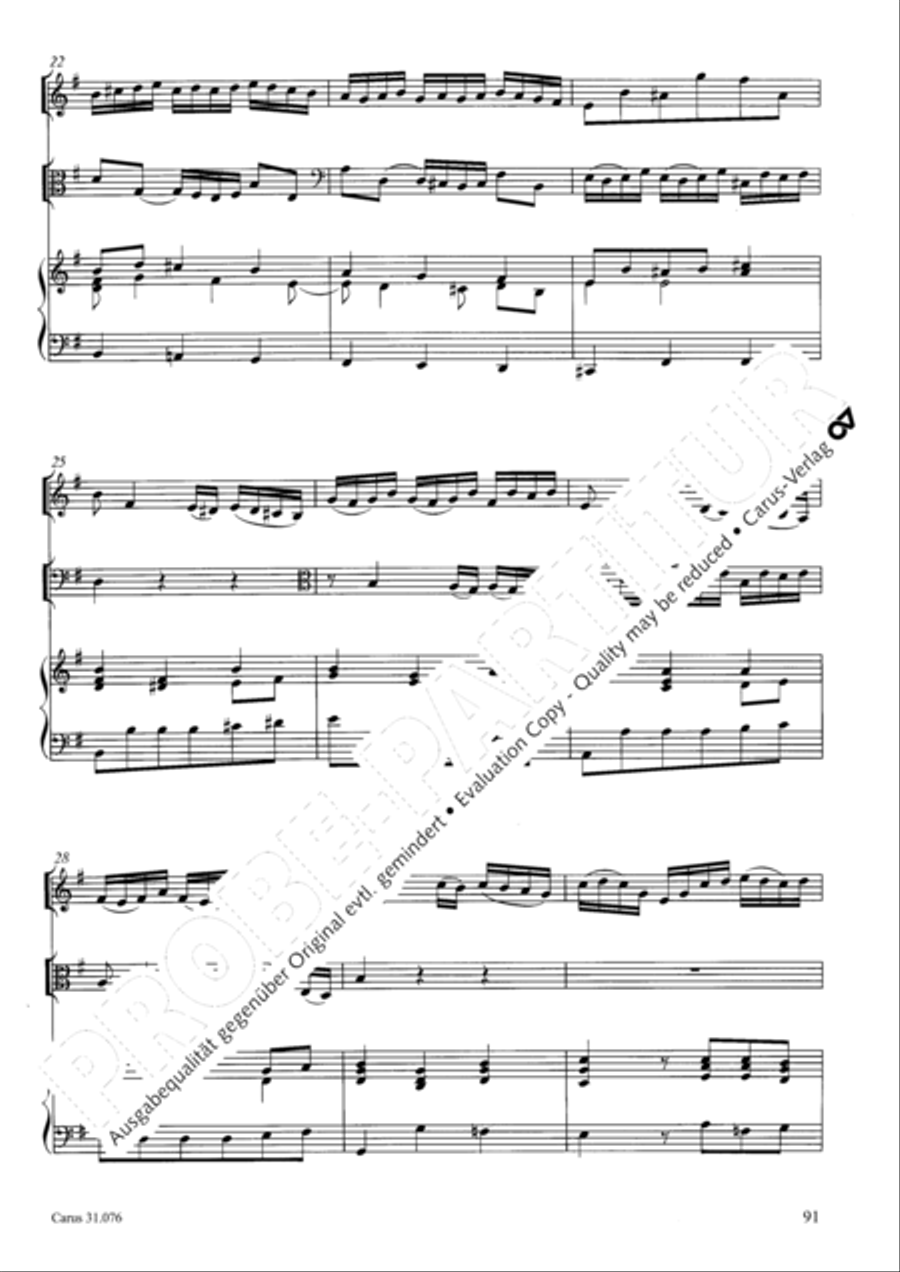 The heavens are telling the Father's glory (Die Himmel erzahlen die Ehre Gottes) 4-Part scores gallery preview page 92