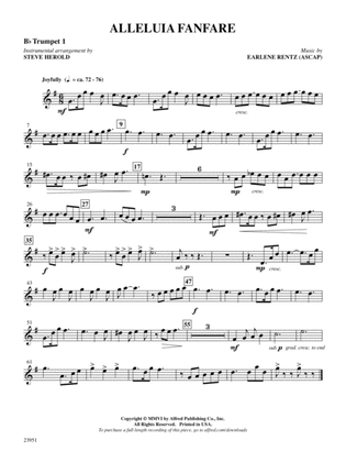 Alleluia Fanfare: 1st B-flat Trumpet