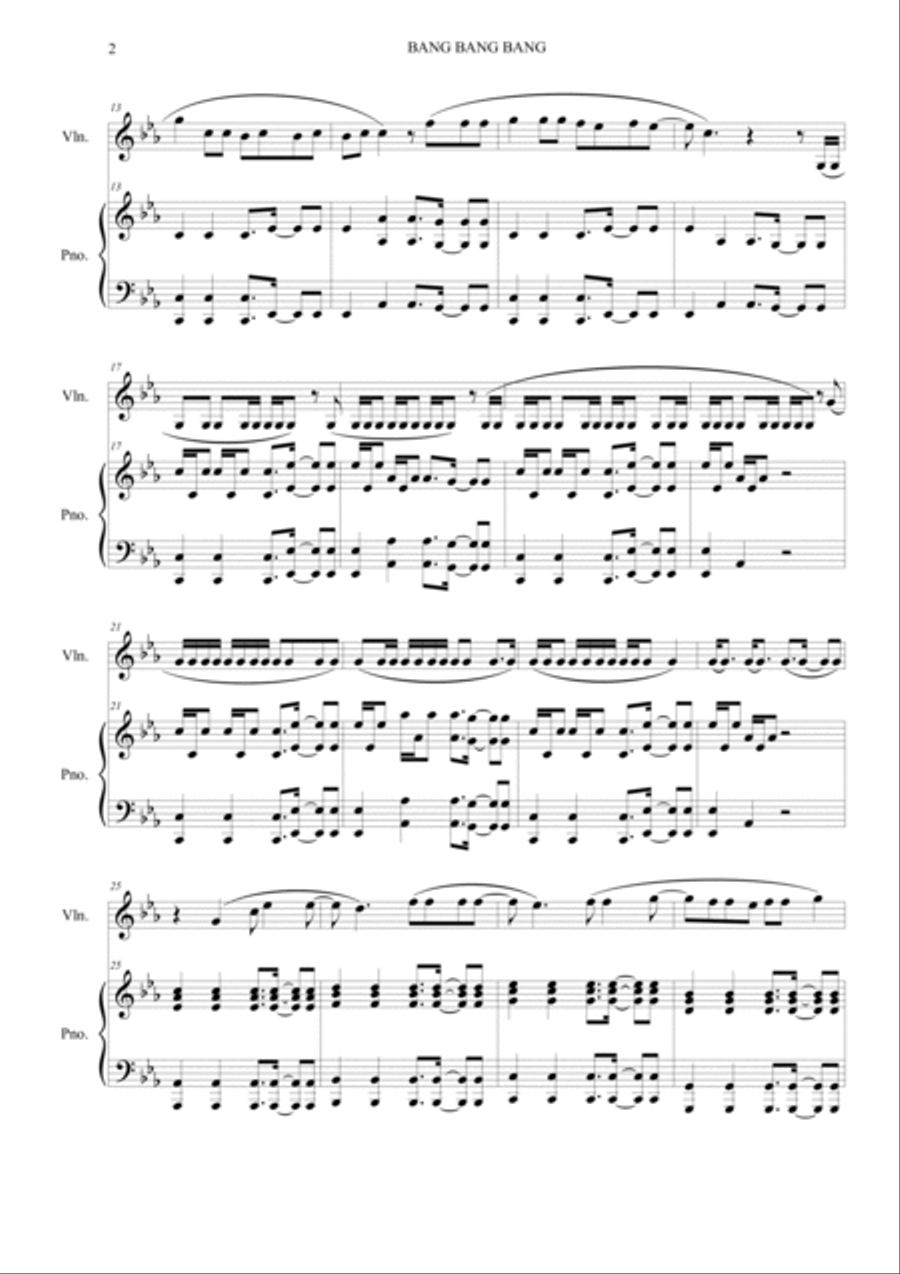 Bang Bang Bang Bang Bang Bang Violin Solo scores gallery preview page 2