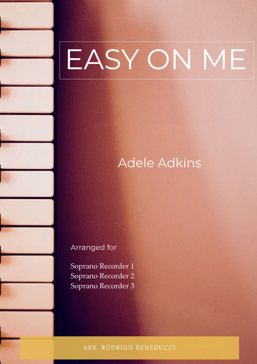 Easy On Me Soprano Recorder scores gallery preview page 1