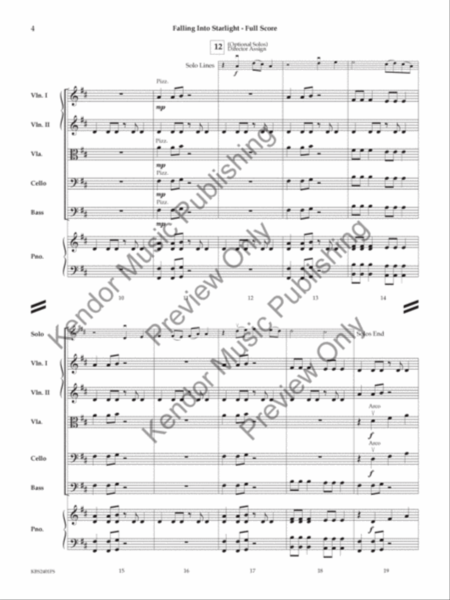 Falling into Starlight Falling into Starlight String Orchestra scores gallery preview page 5