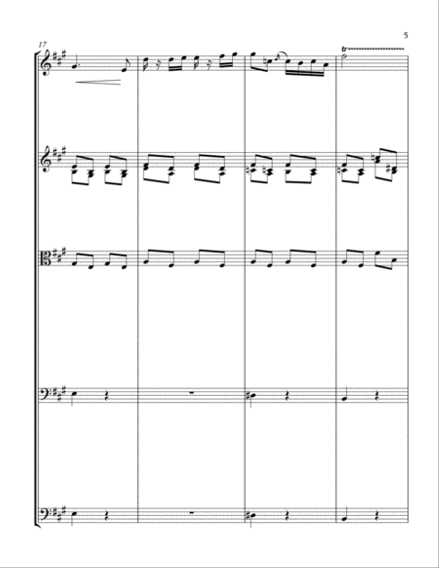SERENADE FOR STRINGS String Quartet scores gallery preview page 5