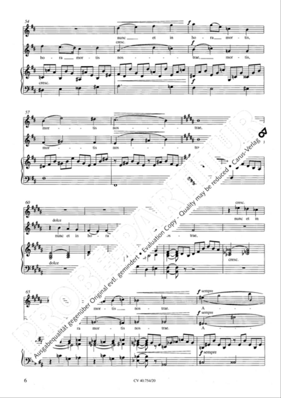 Ave Maria in B minor Women's Choir scores gallery preview page 7
