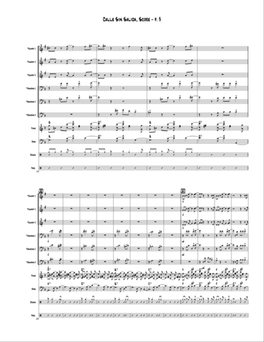 Calle Sin Salida Calle Sin Salida Brass Ensemble scores gallery preview page 4