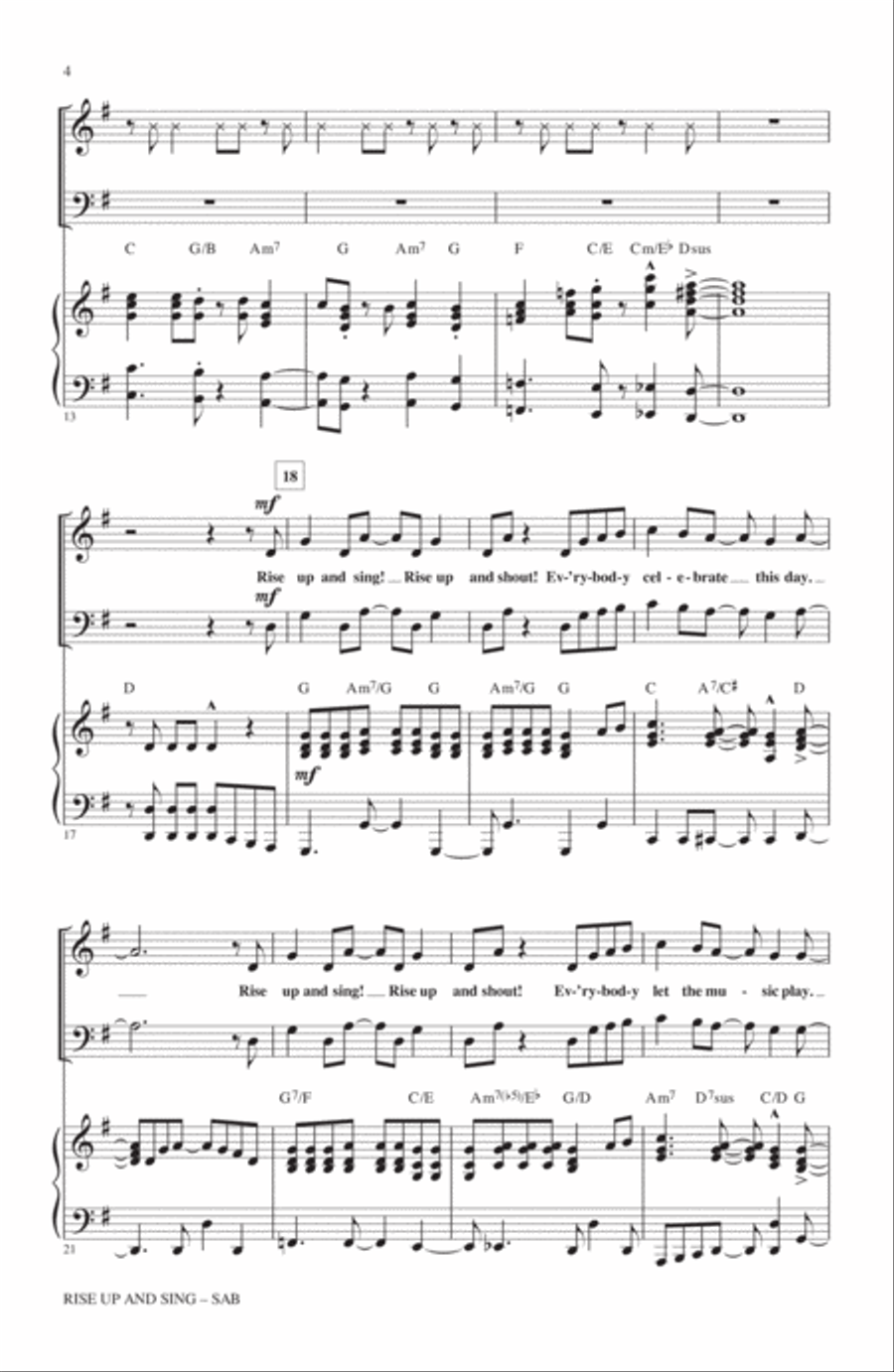 Rise Up And Sing 3-Part scores gallery preview page 2