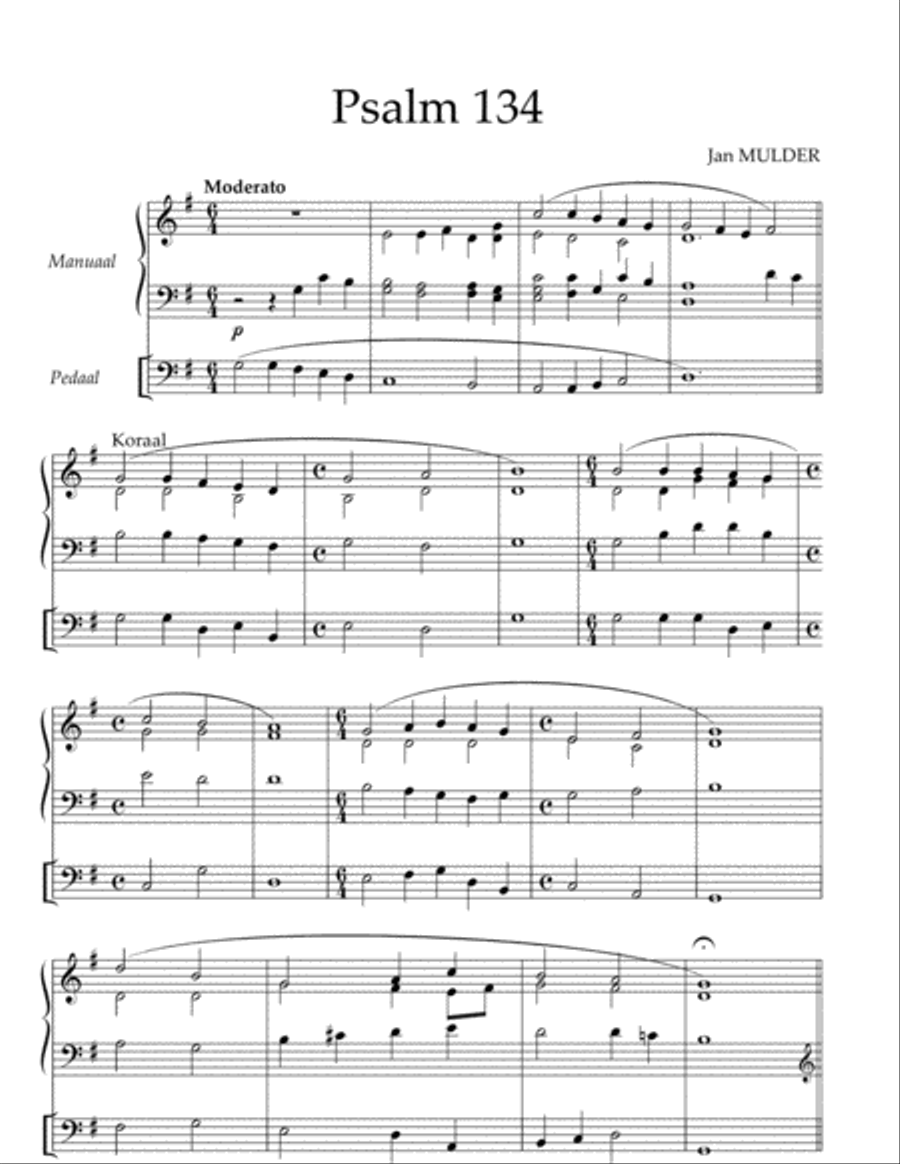 Psalm 134 Psalm 134 Organ Solo scores gallery preview page 1
