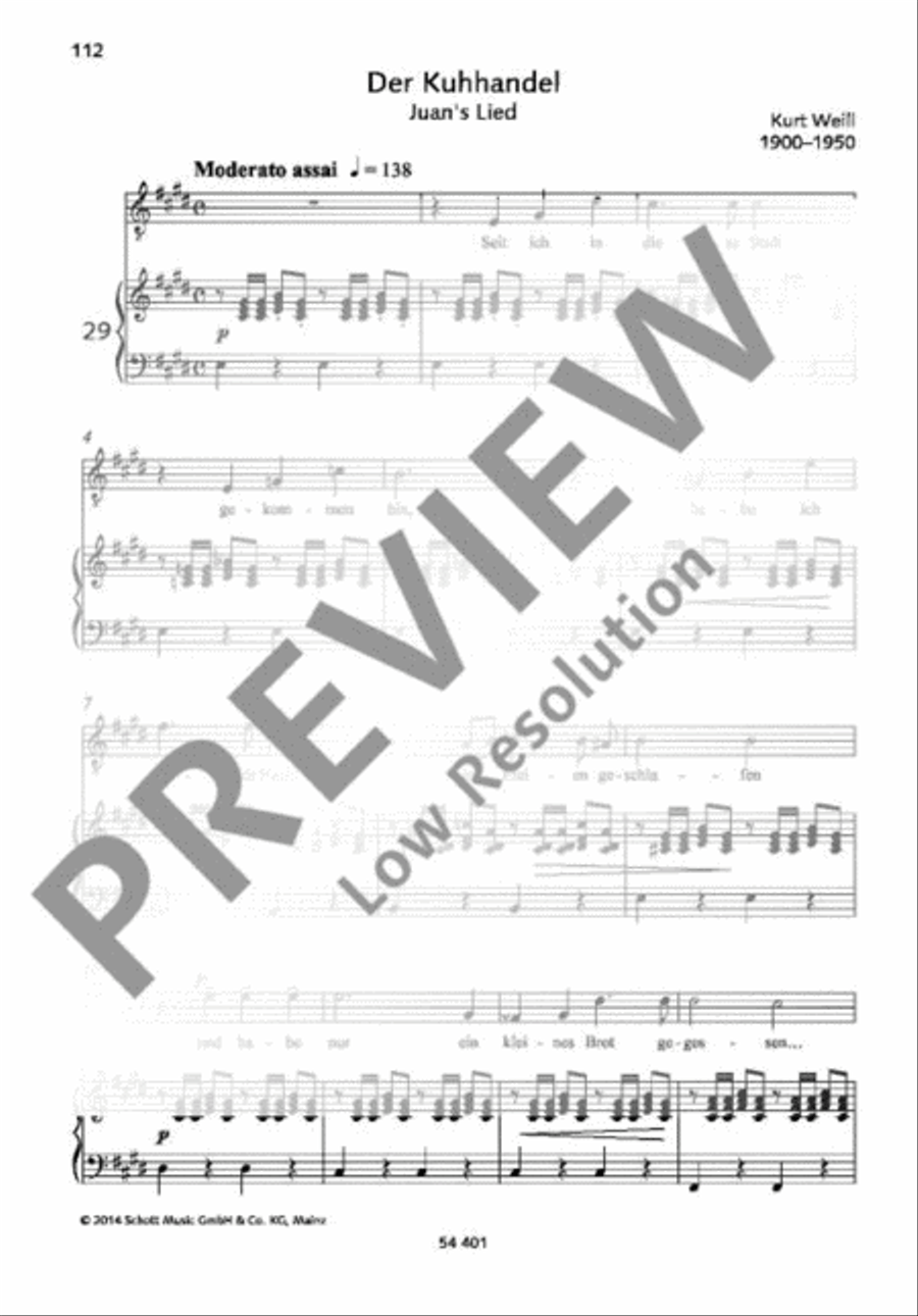 Juan's Lied Juan's Lied Tenor Voice scores gallery preview page 2