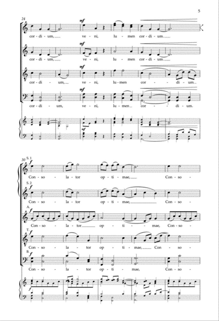 Veni, Sancte Spiritus Veni, Sancte Spiritus Divisi scores gallery preview page 5