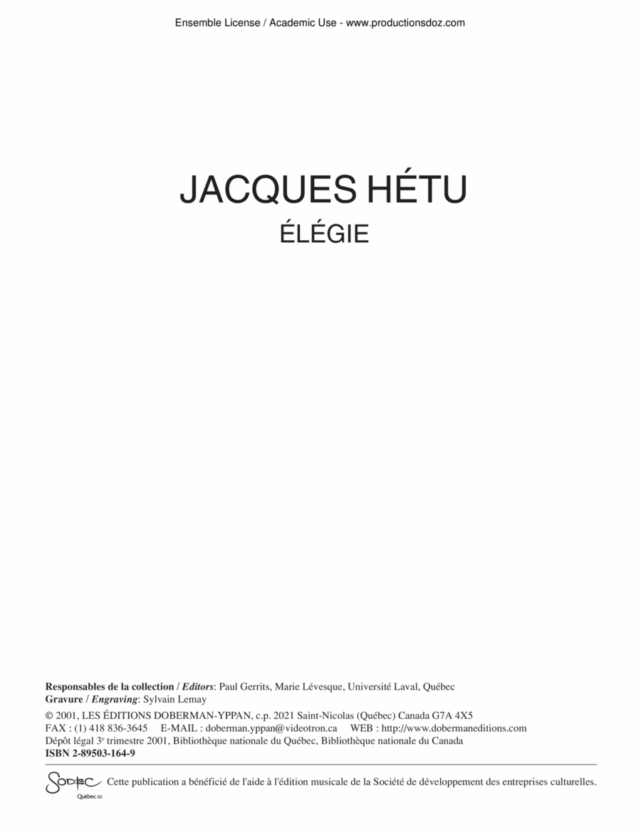 Élégie Bassoon Solo scores gallery preview page 1