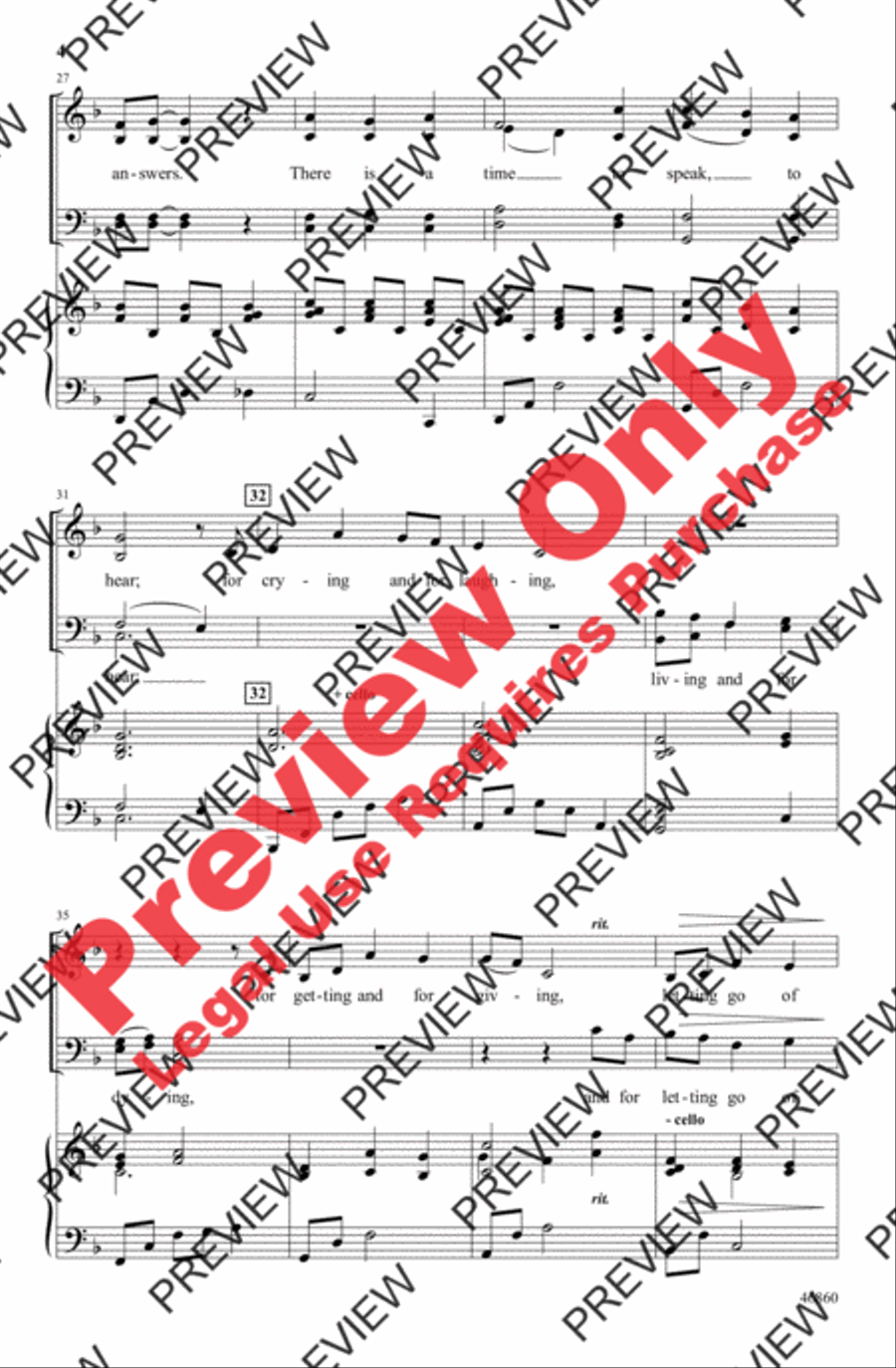 There Is a Time 4-Part scores gallery preview page 4
