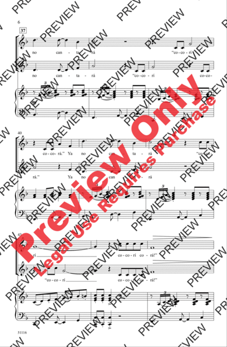 Mi Gallo 2-Part scores gallery preview page 6