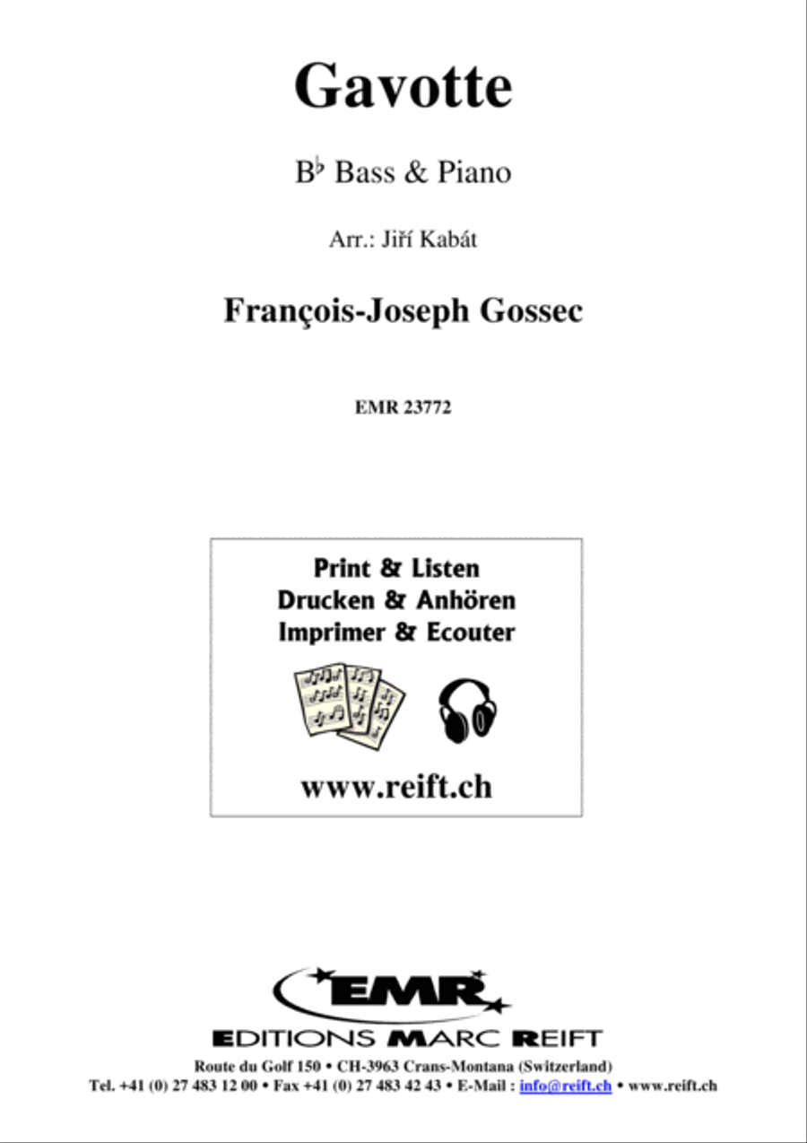 Gavotte Piano Accompaniment scores gallery preview page 1