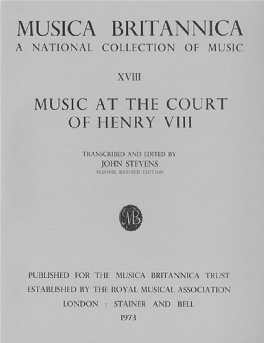 Music at the Court of Henry VIII Score scores gallery preview page 1