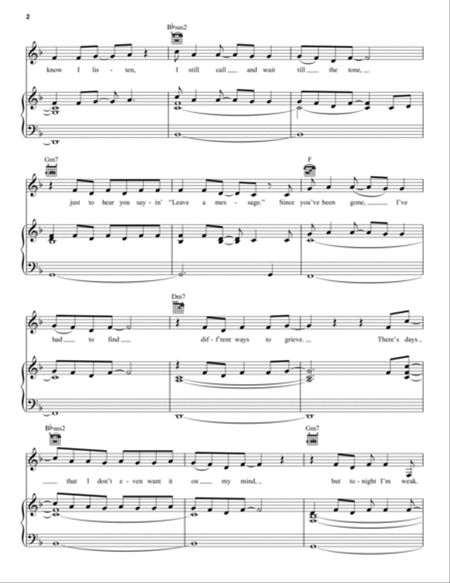 Drowning Drowning Piano, Vocal, Guitar scores gallery preview page 2