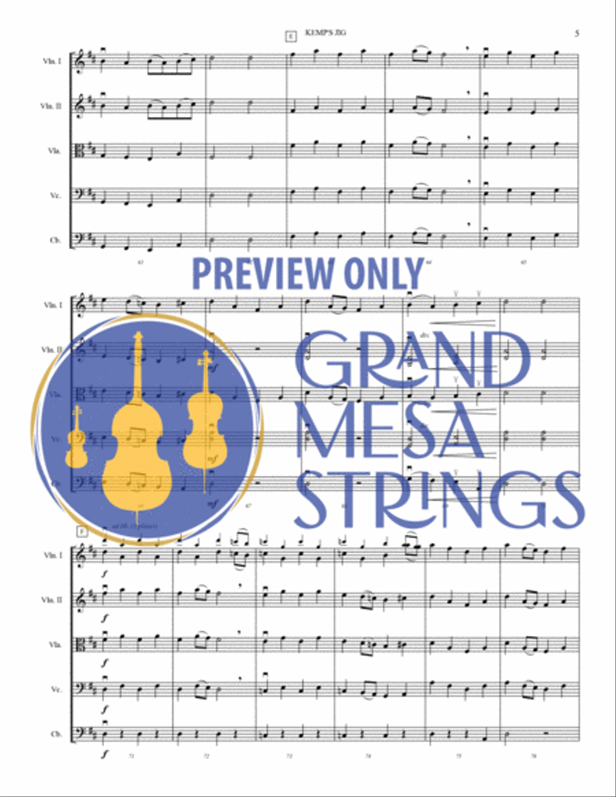 Kemp's Jig Kemp's Jig String Orchestra scores gallery preview page 6