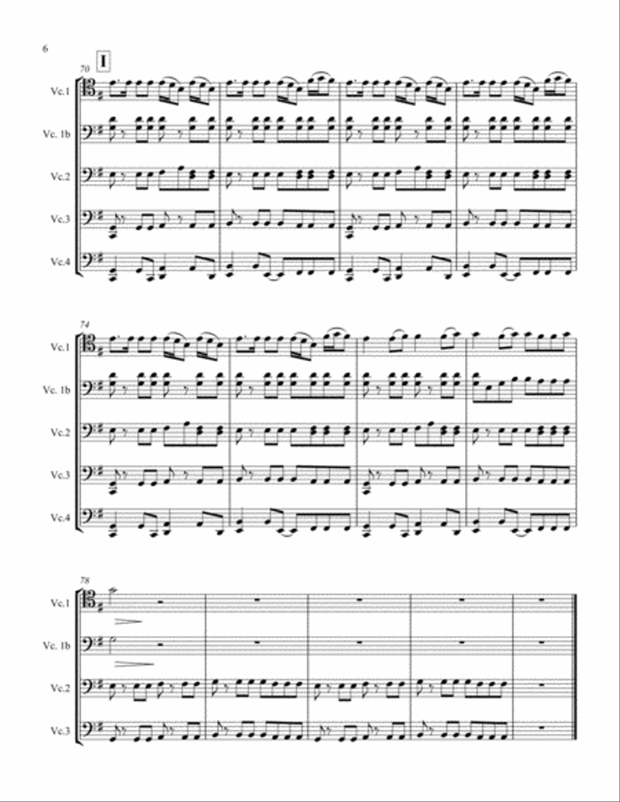 Something Just Like This Cello Solo scores gallery preview page 6