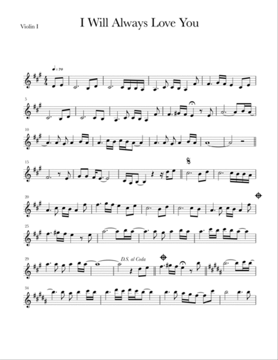 I Will Always Love You I Will Always Love You String Quartet scores gallery preview page 5