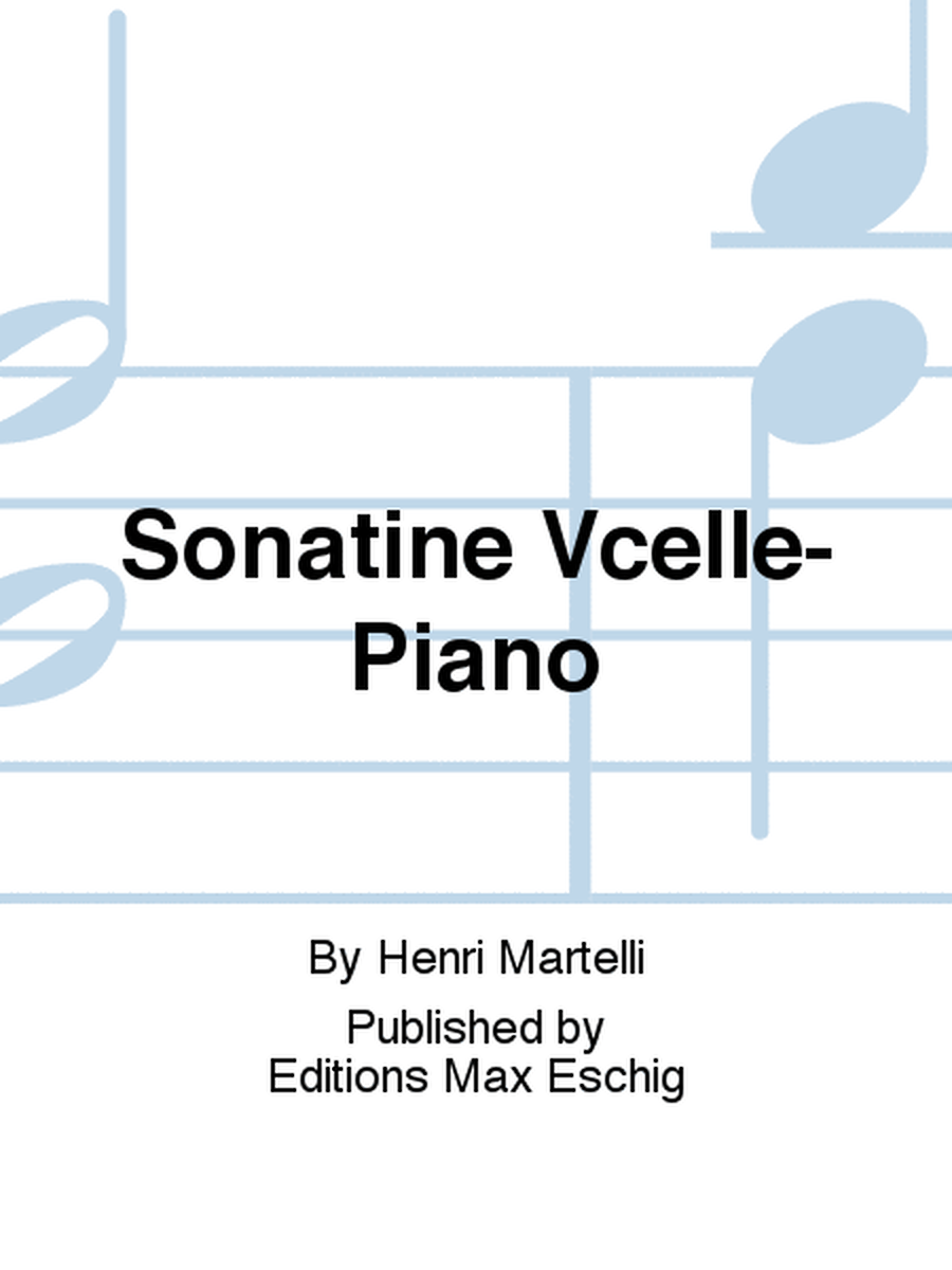 Sonatine Vcelle-Piano
