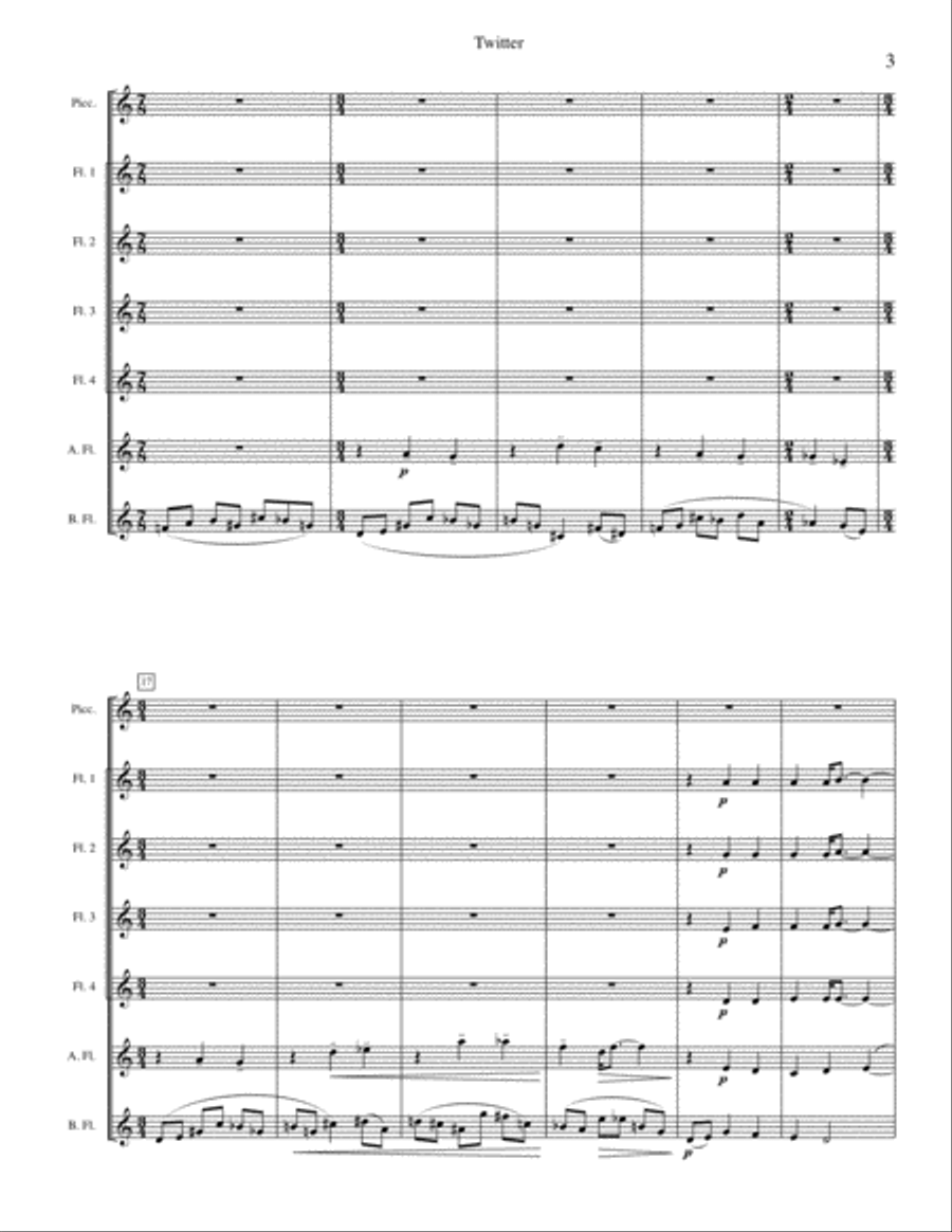 Twitter, for Flute Choir image number null
