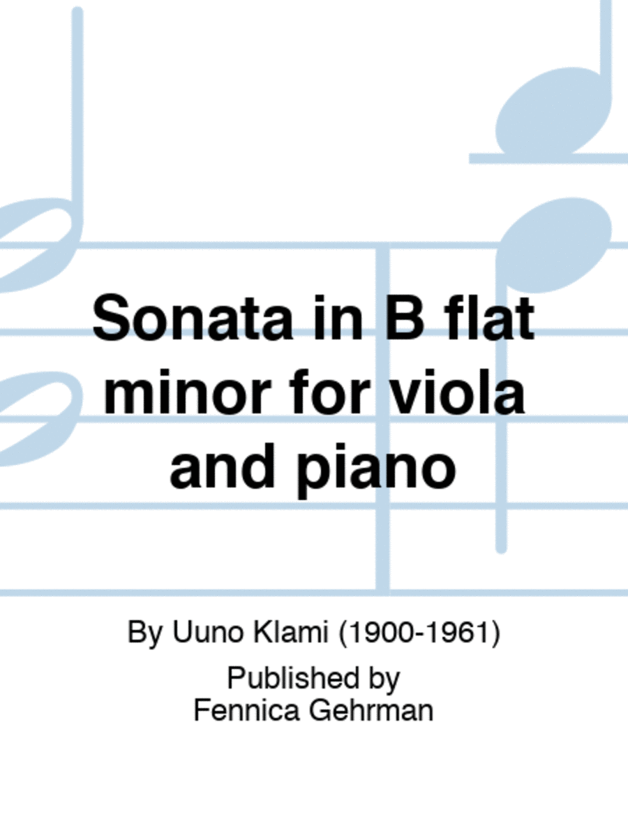 Sonata in B flat minor for viola and piano Piano Accompaniment scores gallery preview page 1