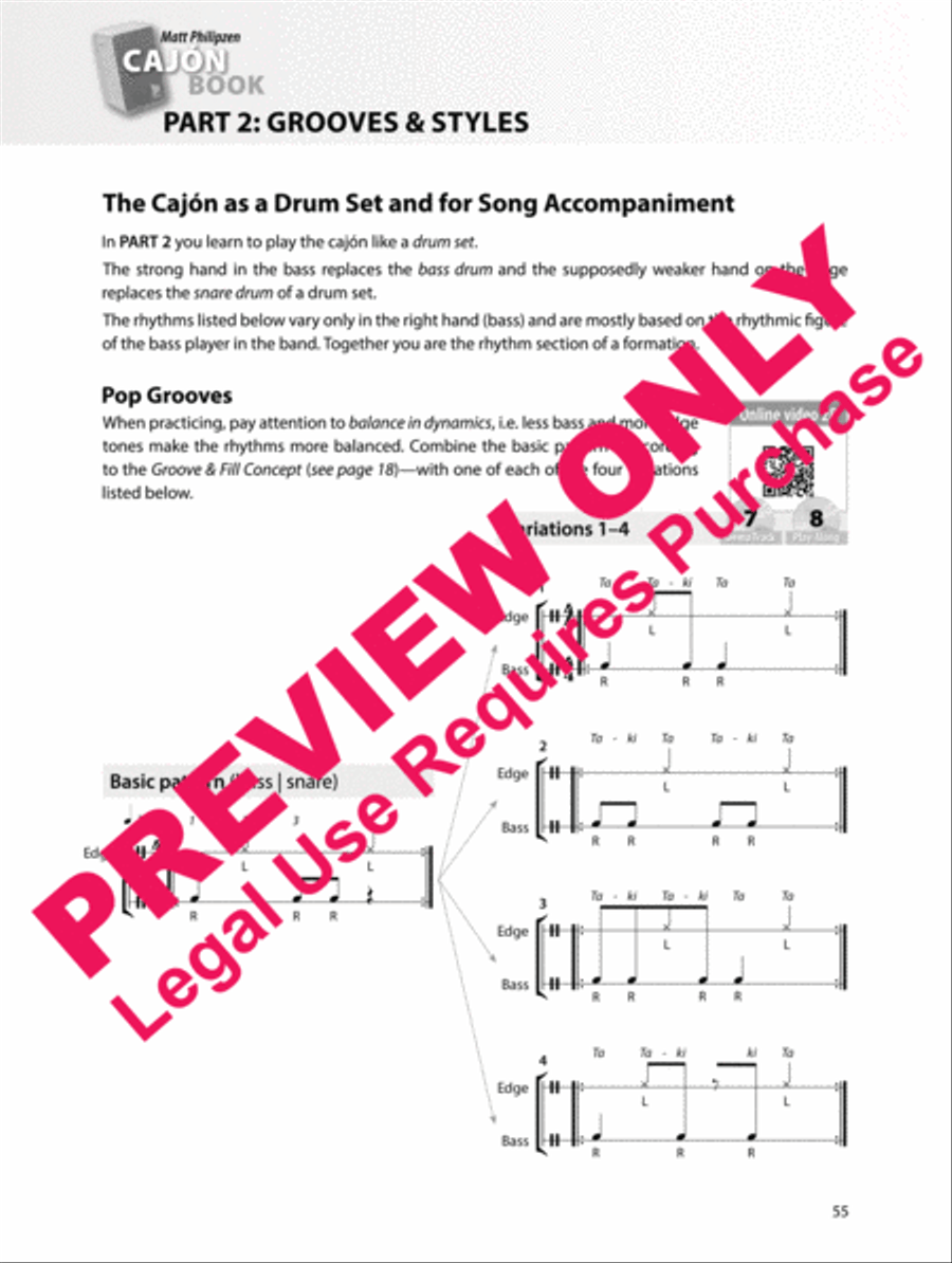 Matt Philipzen CAJÓN BOOK Percussion scores gallery preview page 13