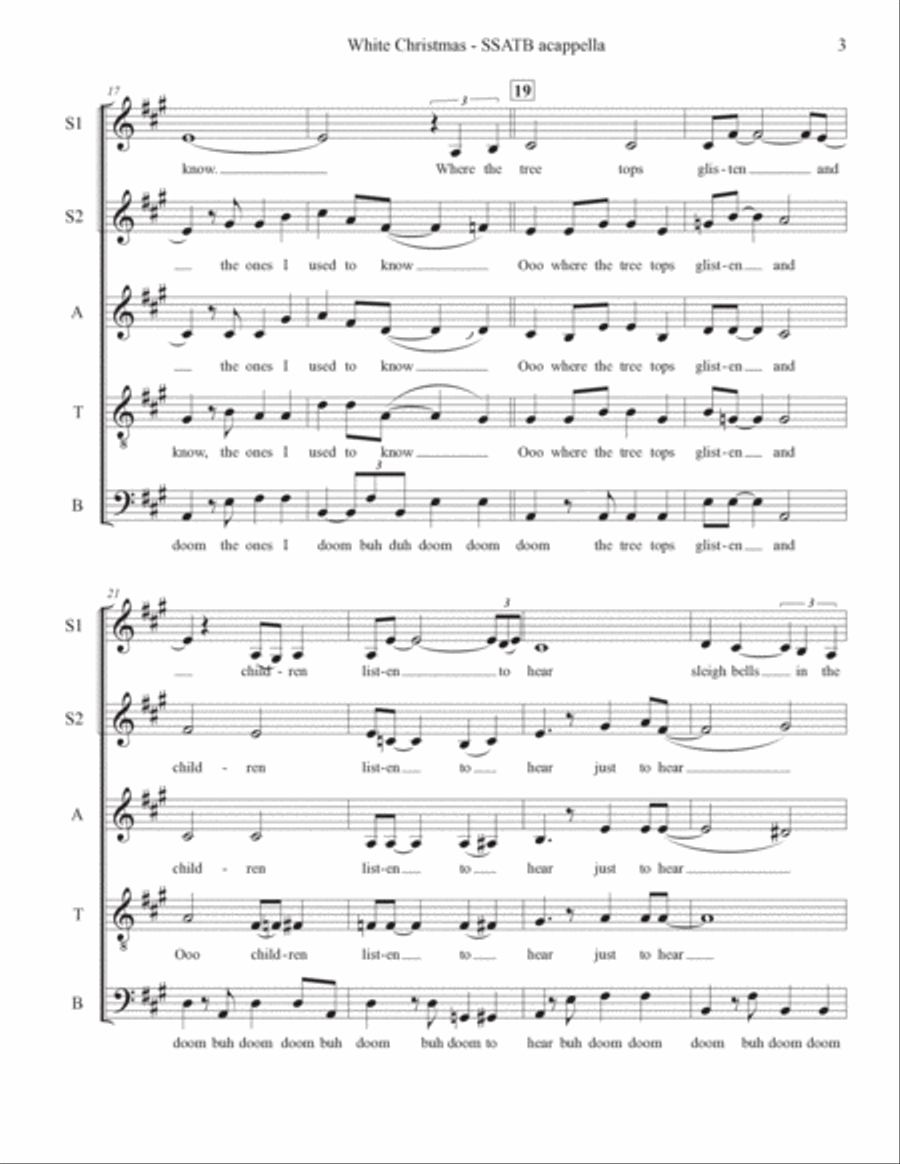 White Christmas 4-Part scores gallery preview page 3