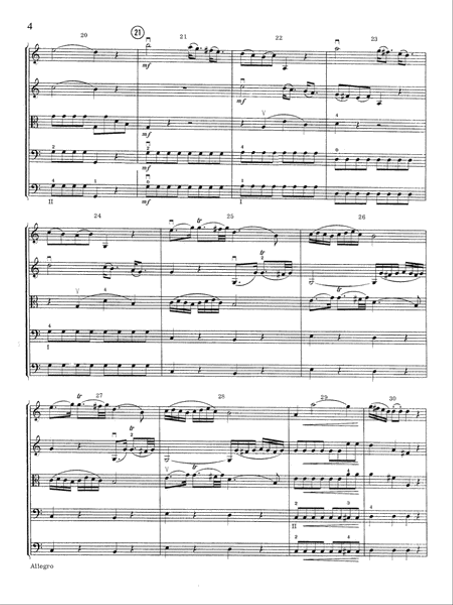 Allegro in C Major: Score String Orchestra scores gallery preview page 4