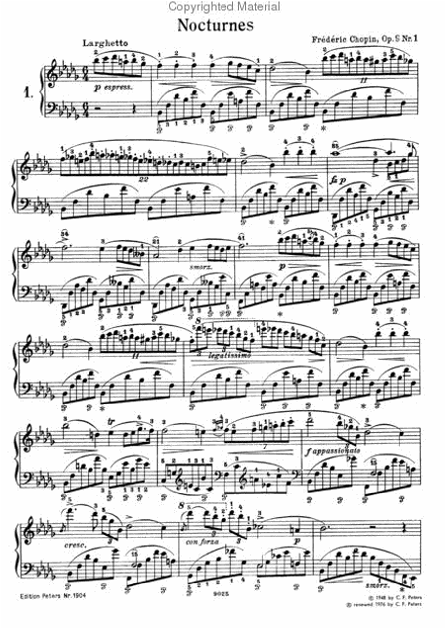 Nocturnes for Piano Piano Solo scores gallery preview page 3