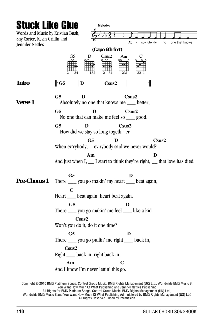 Stuck Like Glue Acoustic Guitar scores gallery preview page 1