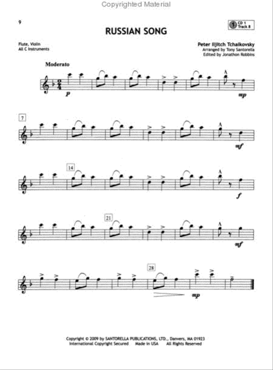 101 Popular Songs for Flute * Solos and Duets * with 3 CDs Woodwind Duet scores gallery preview page 3