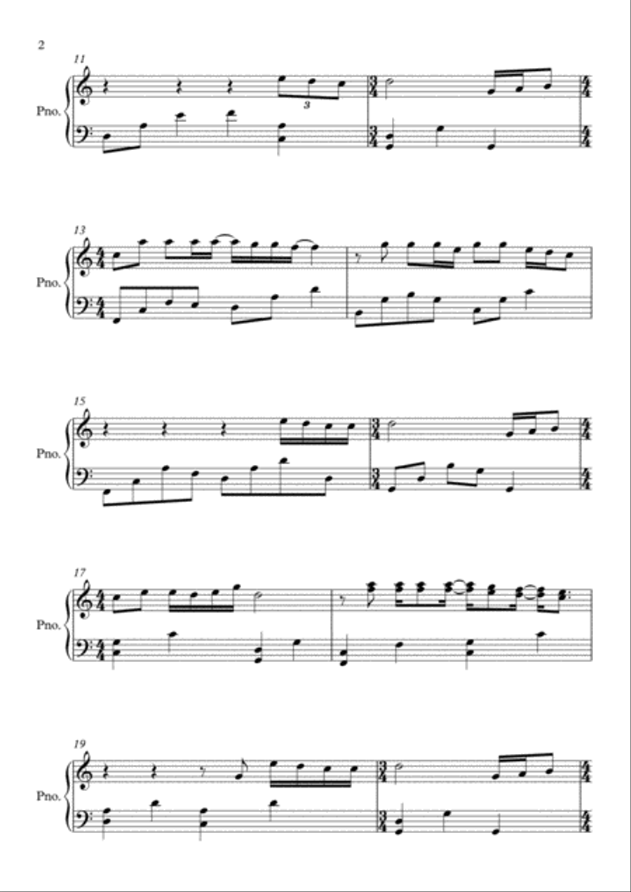 How Long Will I Love You Piano Solo scores gallery preview page 2