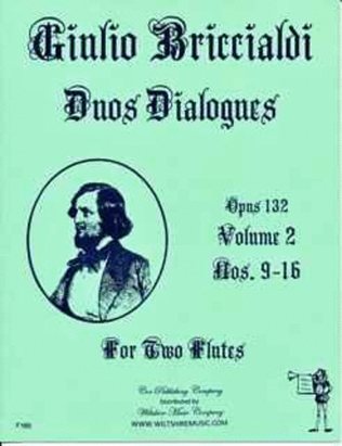 Book cover for 16 Dialogues for 2 Flutes, Op. 132 Vol.2 (#'s 19-16)