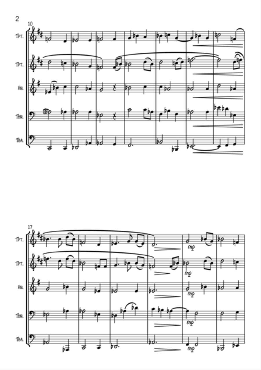 Amazing Grace Brass Ensemble scores gallery preview page 2