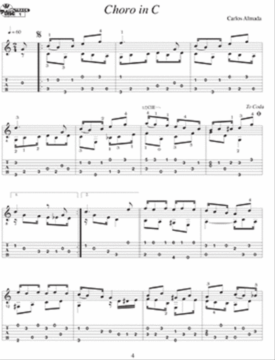 13 Easy Brazilian Choros for Solo Guitar Guitar Solo scores gallery preview page 2