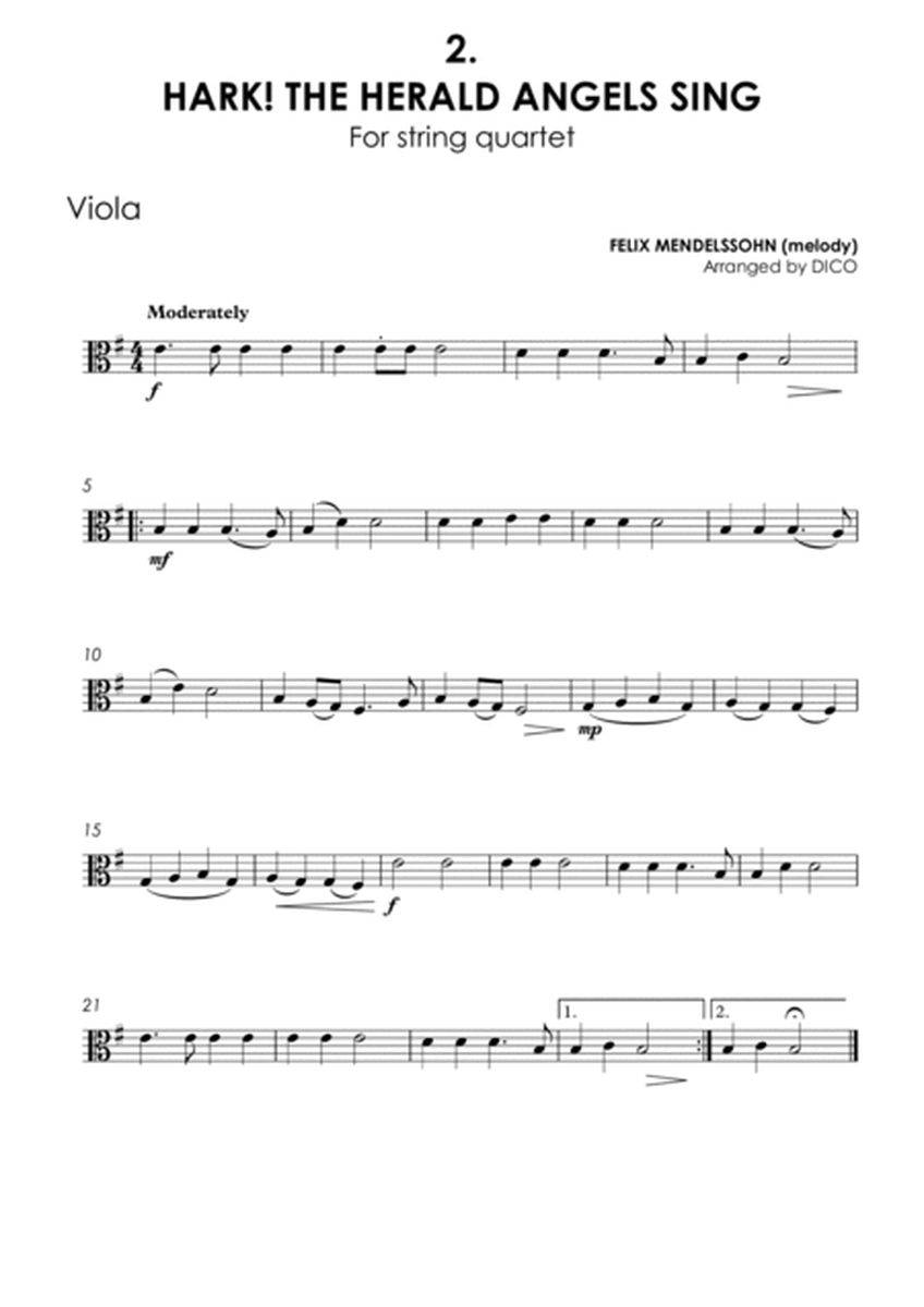 10 Christmas Carols for String Quartet, Vol. 1 - Viola