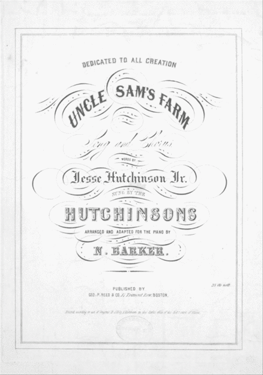 Uncle Sam's Farm. Song and Chorus 3-Part scores gallery preview page 1