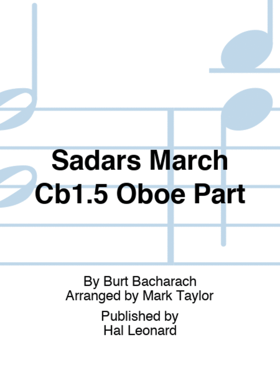 Sadars March Cb1.5 Oboe Part Concert Band scores gallery preview page 1