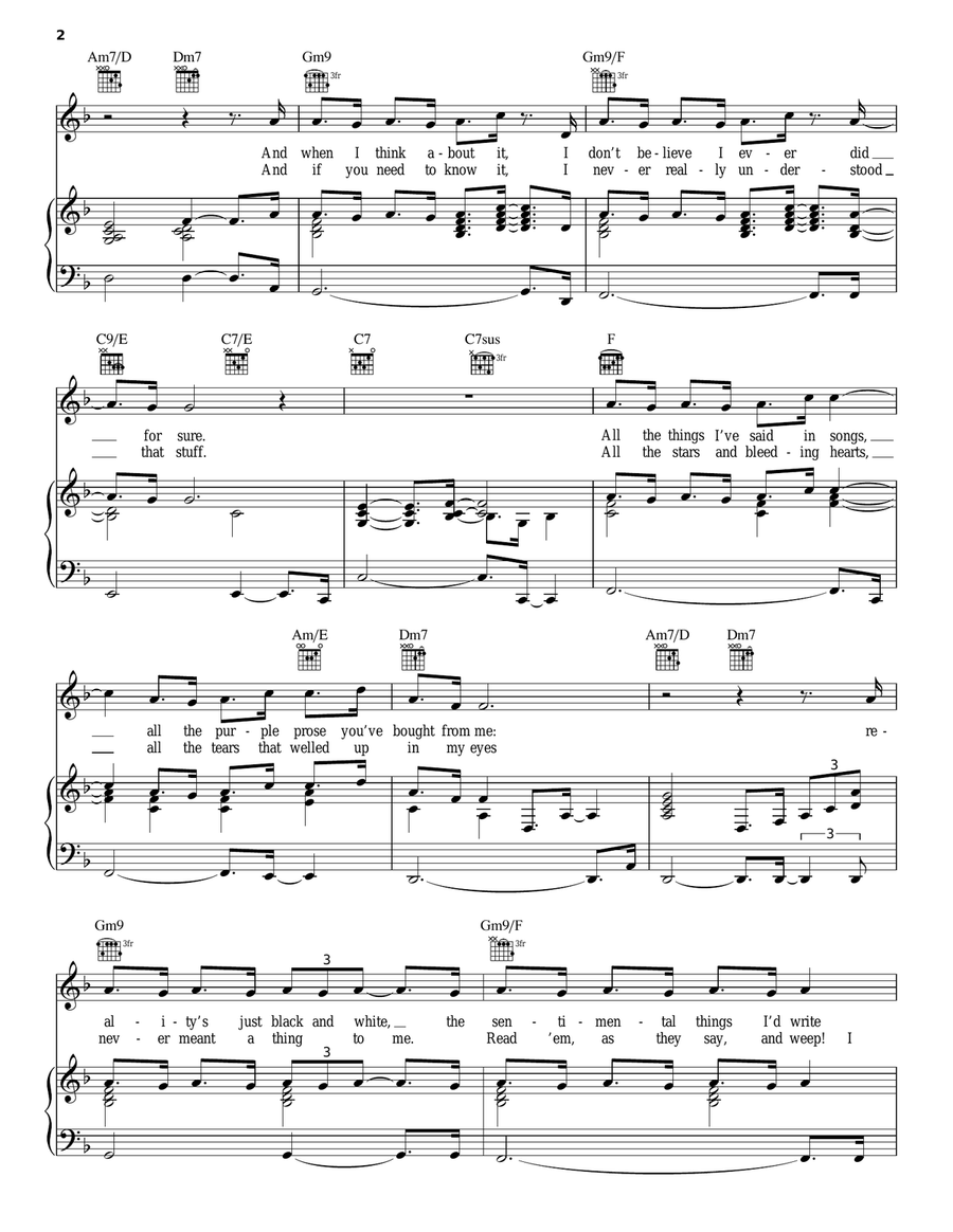 This Train Don't Stop There Anymore Piano, Vocal, Guitar scores gallery preview page 2