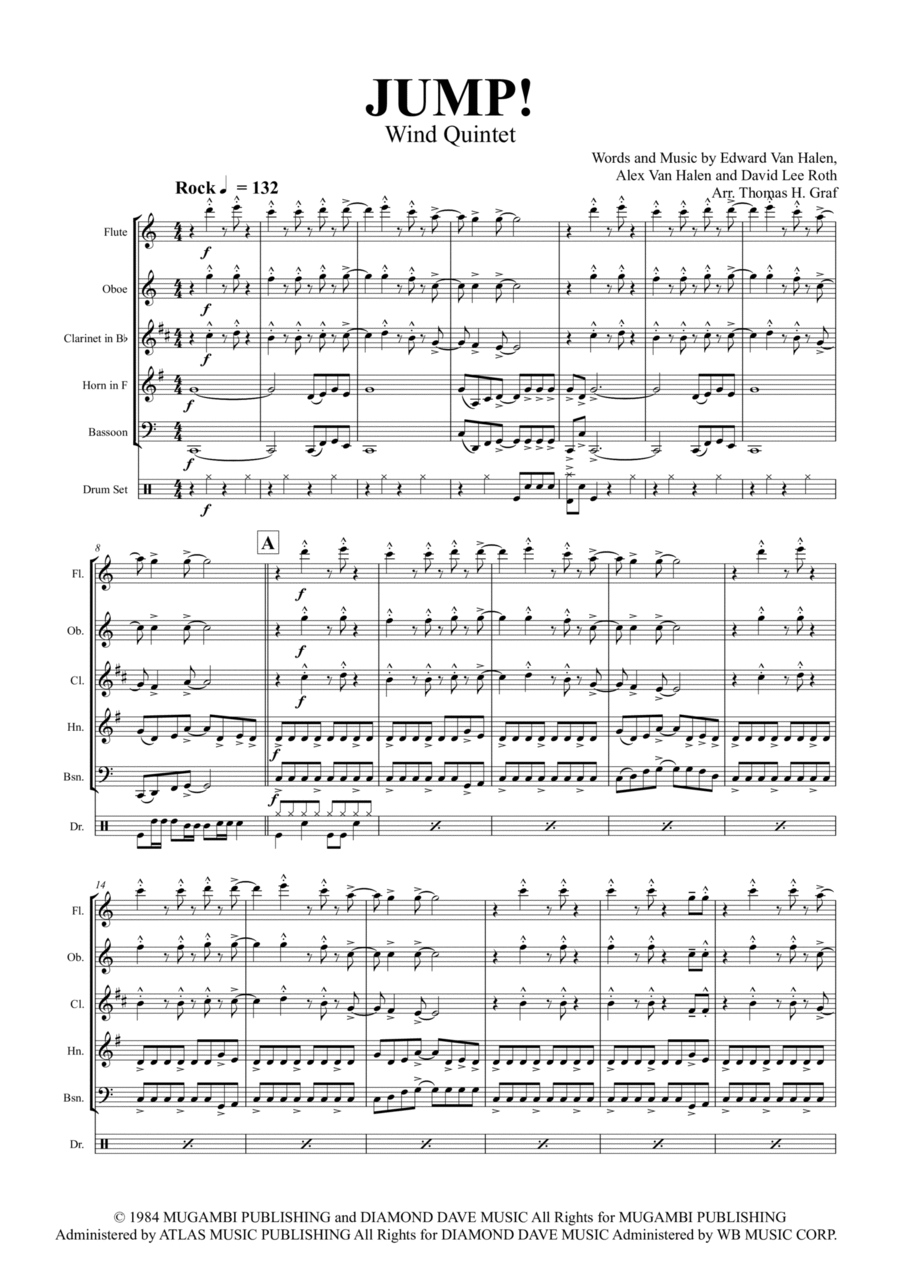 Jump Woodwind Quintet scores gallery preview page 1